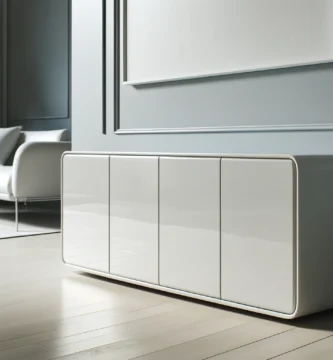 Mueble lacado blanco brillo